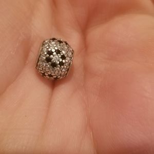 pandora blue flower charm sterling silver